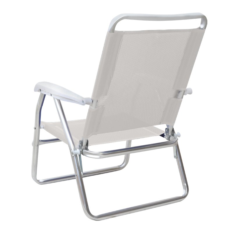 Alu Megapap aluminum beach chair in white color 54x52x80cm.