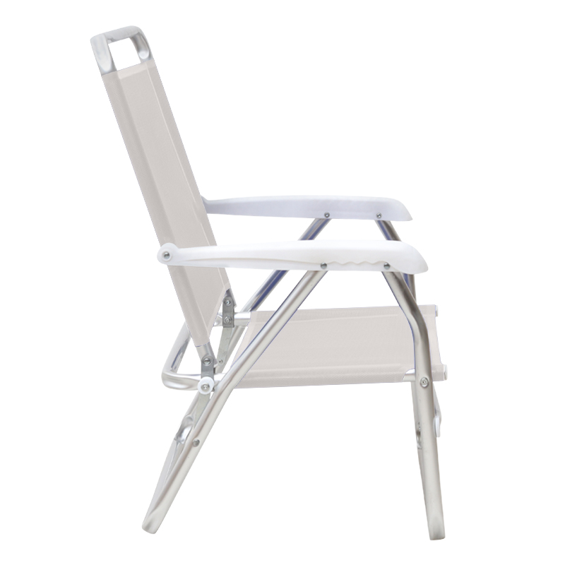 Alu Megapap aluminum beach chair in white color 54x52x80cm.