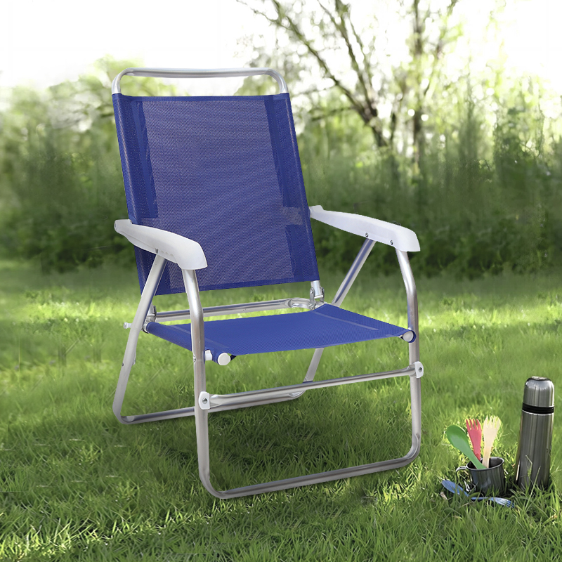 Alu Megapap aluminum beach chair in blue color 54x52x80cm.