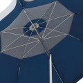 Malibu Megapap Aluminum beach umbrella with UPF 50+ protection, silver - blue color, Ø2m