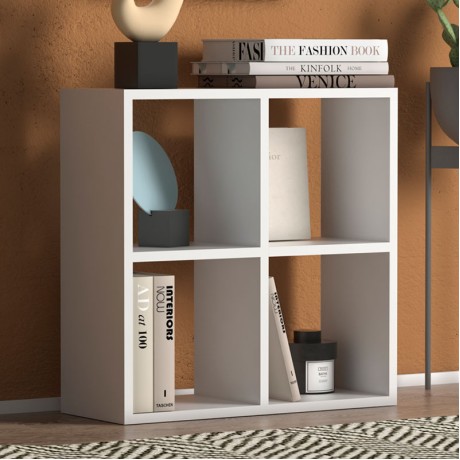 Βιβλιοθήκη Cube Megapap χρώμα λευκό 60x23x60εκ.