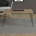 Fiona Megapap metallic - melamine coffee table in oak color 90x55x43cm.