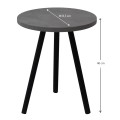 Roma Megapap melamine side table in retro grey color 33,5x33,5x46cm.