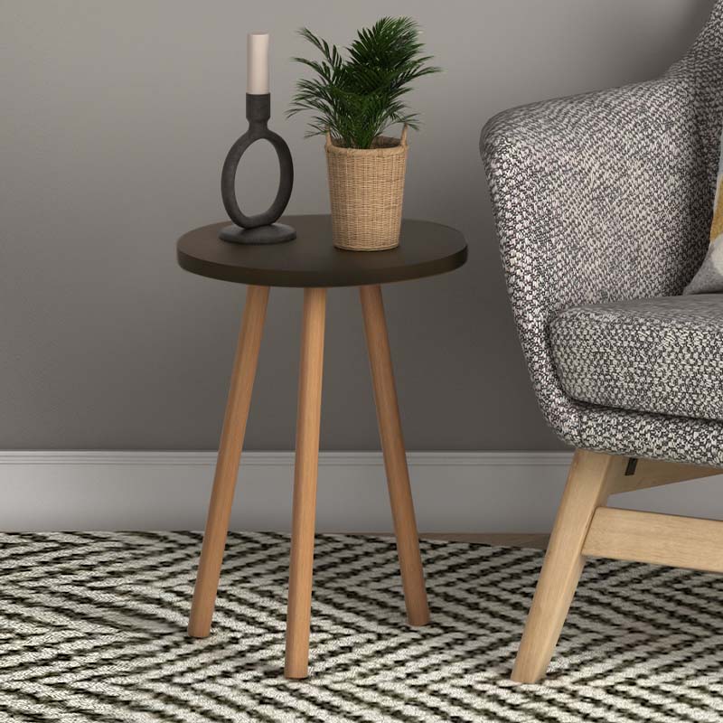 Roma Megapap melamine side table in brown color 33,5x33,5x46cm.