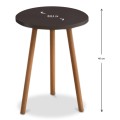 Roma Megapap melamine side table in brown color 33,5x33,5x46cm.