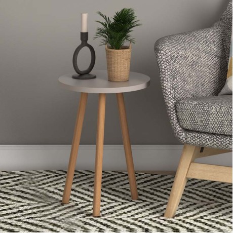 Roma Megapap melamine side table in cappuccino color 33,5x33,5x46cm.