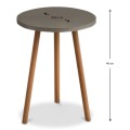 Roma Megapap melamine side table in cappuccino color 33,5x33,5x46cm.