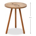 Roma Megapap melamine side table in pine oak color 33,5x33,5x46cm.