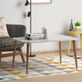 Soul Megapap melamine coffee table in white color 90x55x41cm.