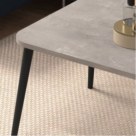 Soul Megapap melamine coffee table in retro grey color 90x55x41cm.