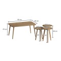 Soul Megapap melamine coffee table set of 4 in oak color 90x55x43cm.