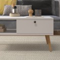 Napoli Megapap melamine coffe table in white color 90x50x44cm.