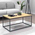 Halbert Megapap metallic - melamine coffee table in sonoma - anthracite color 90x50x40cm.