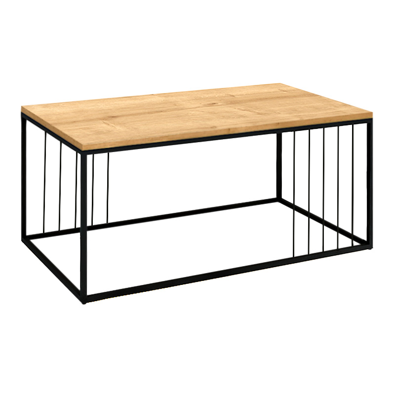 Halbert Megapap metallic - melamine coffee table in sonoma - anthracite color 90x50x40cm.