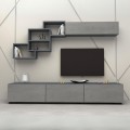 Free Megapap melamine TV unit in grey - anthracite color 210x35x38cm.