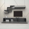 Free Megapap melamine TV unit in grey - anthracite color 210x35x38cm.
