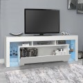 Stilo Megapap melamine TV furniture in white color 150x37x52cm.
