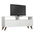 Inci Megapap melamine TV furniture in white color 120x35x50cm.