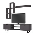 Lonsa Megapap melamine TV unit in grey color 160x35x40cm.