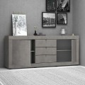 Ocean Megapap melamine buffet in anthracite color 240x45x86cm.