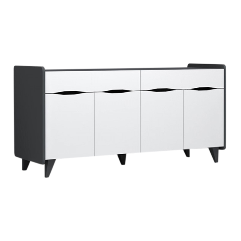 Sila Megapap melamine buffet in white - grey color 140x45x72cm.