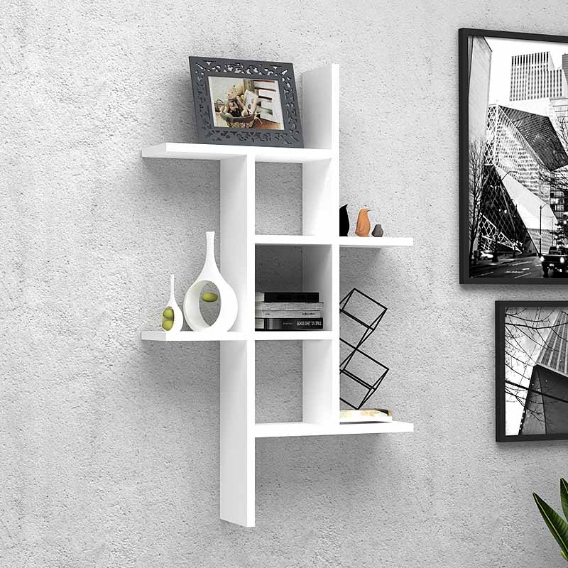 Ραφιέρα τοίχου Alize Megapap χρώμα λευκό 100x17x60εκ.