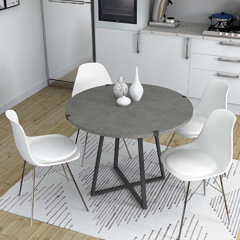 Rubes Megapap metallic - melamine table in anthracite color 100x100x78cm.