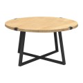 Mauricio Megapap metallic - melamine coffee table in sonoma - anthracite color 78x78x43cm.