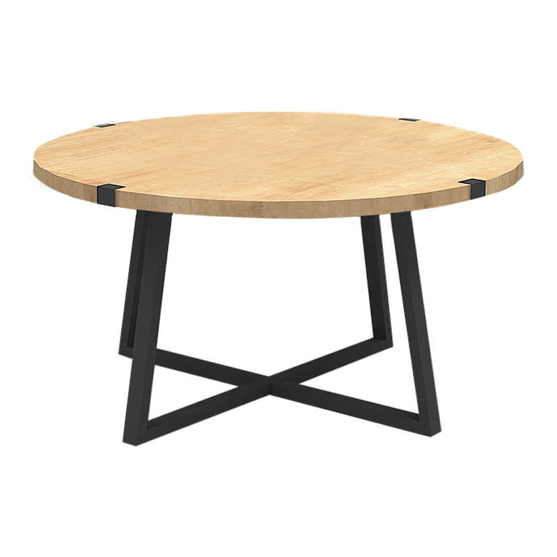 Mauricio Megapap metallic - melamine coffee table in sonoma - anthracite color 78x78x43cm.