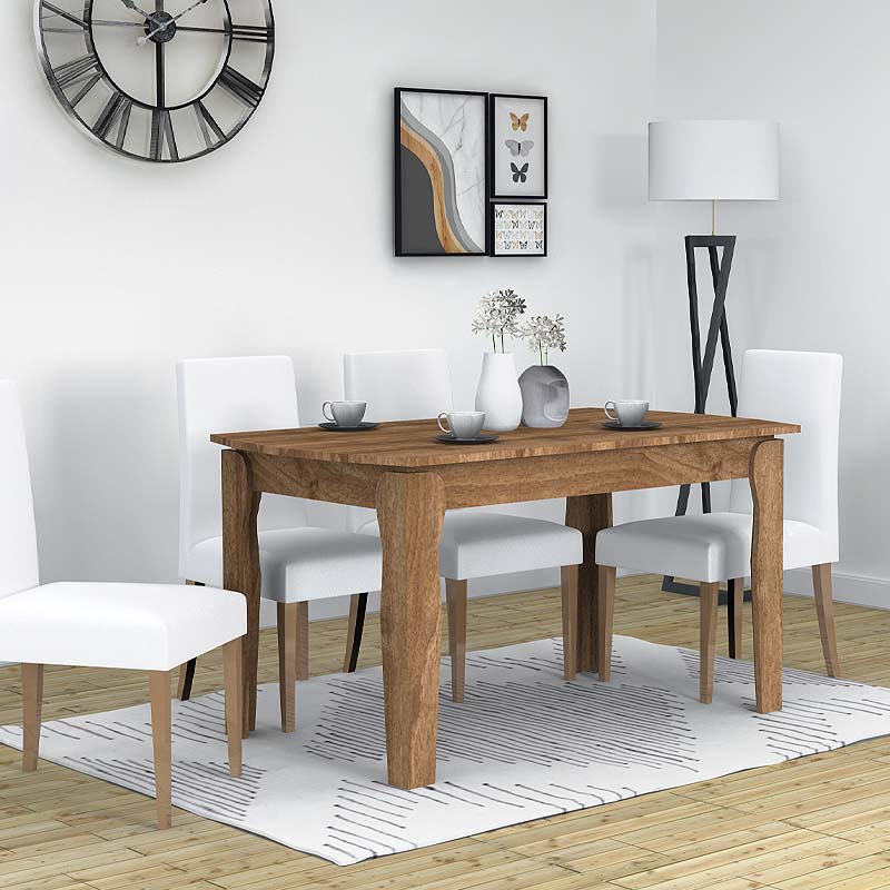 Marlon Megapap melamine expanding table in walnut color 140+40x80x76cm.