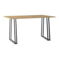 Gable Megapap metallic - melamine table in sonoma - anthracite color 140x80x76cm.