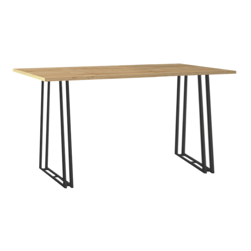 Gable Megapap metallic - melamine table in sonoma - anthracite color 140x80x76cm.