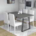 Τραπέζι Gable Megapap χρώμα γκρι σκυροδέματος 140x80x76εκ.