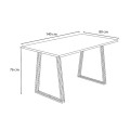 Τραπέζι Gable Megapap χρώμα γκρι σκυροδέματος 140x80x76εκ.