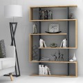 Clint Megapap melamine bookcase in sonoma - anthracite color 108x25x161cm.