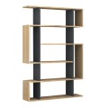 Clint Megapap melamine bookcase in sonoma - anthracite color 108x25x161cm.