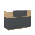 Lemmon Megapap melamine reception office in sonoma - anthracite color 160x70x110cm.