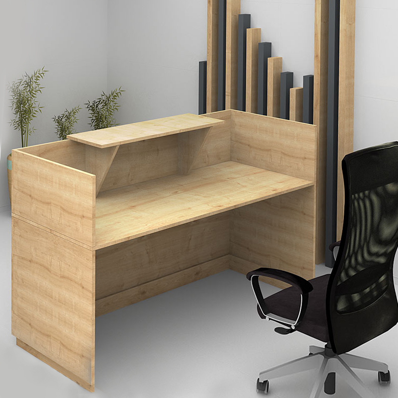 Lemmon Megapap melamine reception office in sonoma color 200x70x110cm.