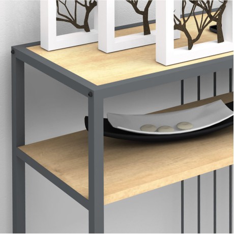 Kary Megapap metallic - melamine console in oak color 120x33x90cm.