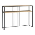 Kary Megapap metallic - melamine console in oak color 120x33x90cm.