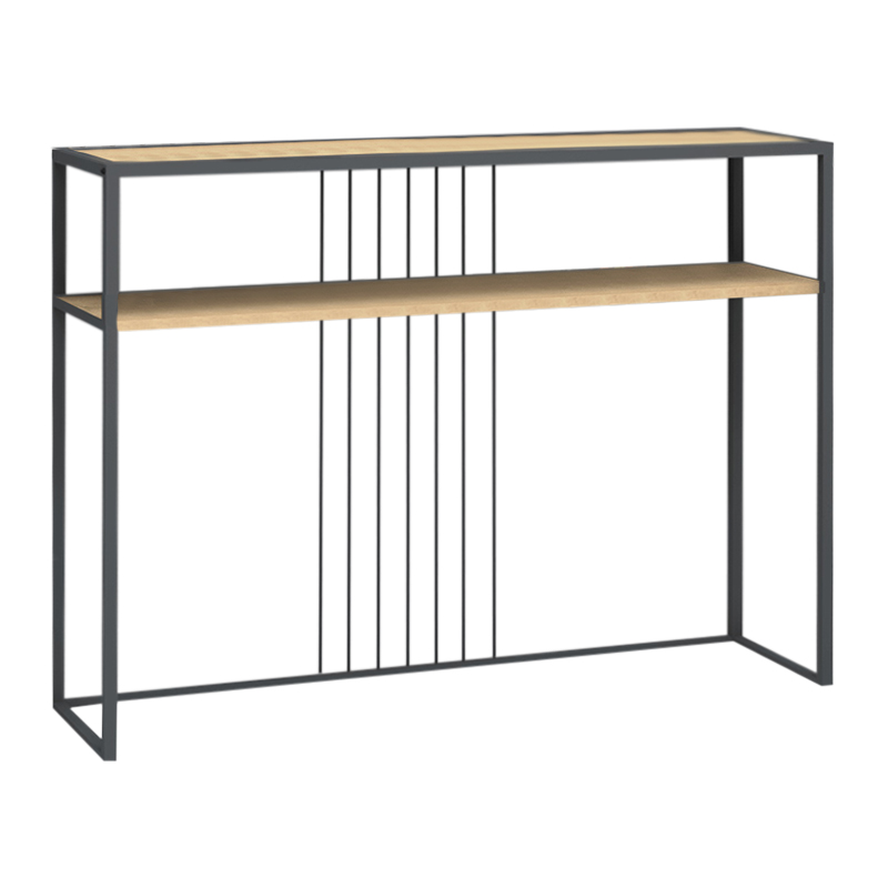 Kary Megapap metallic - melamine console in oak color 120x33x90cm.