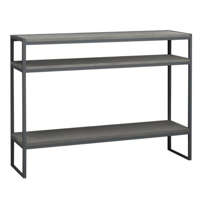 New Smart Megapap metallic - melamine console in concrete grey color 120x33x90cm.