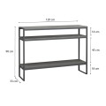 New Smart Megapap metallic - melamine console in concrete grey color 120x33x90cm.