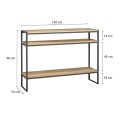Κονσόλα New Smart Megapap χρώμα oak 120x33x90εκ.