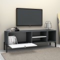 Έπιπλο τηλεόρασης Hedda Megapap χρώμα γκρι - λευκό 160x35x50εκ.