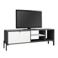 Έπιπλο τηλεόρασης Hedda Megapap χρώμα γκρι - λευκό 160x35x50εκ.