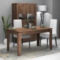 Helmut Megapap melamine expanding table in walnut color 160/200x90x76cm.