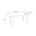 Helmut Megapap melamine expanding table in walnut color 160/200x90x76cm.