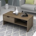Galaxy Megapap melamine coffee table in walnut color 100x50x42cm.