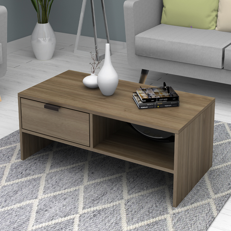 Galaxy Megapap melamine coffee table in walnut color 100x50x42cm.